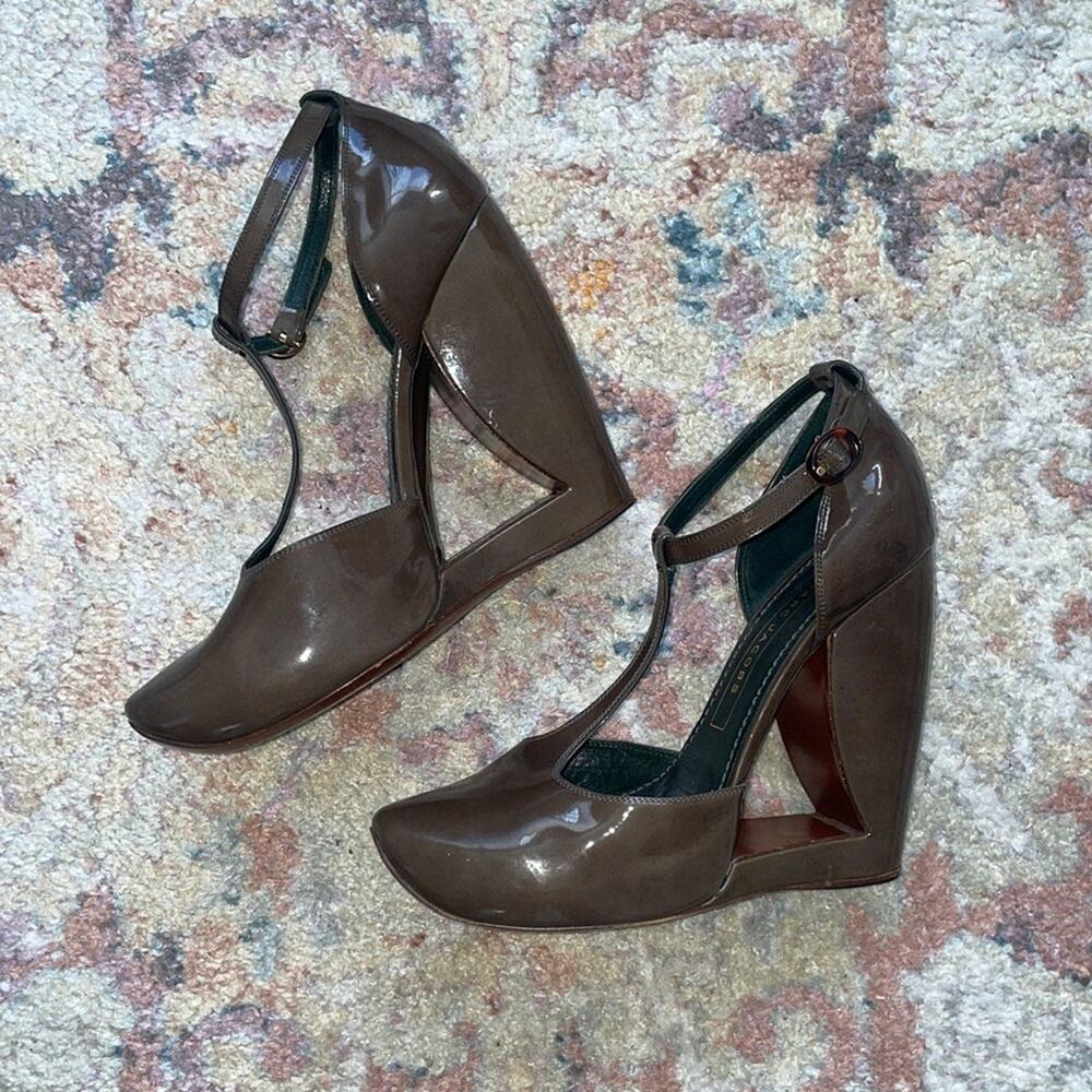 Marc Jacobs Patent Leather T-Strap Pumps - Picture 3 of 10